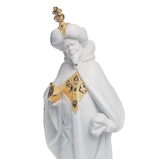 King Balthasar Nativity Figurine - Golden Lustre (Lladro Special Order)