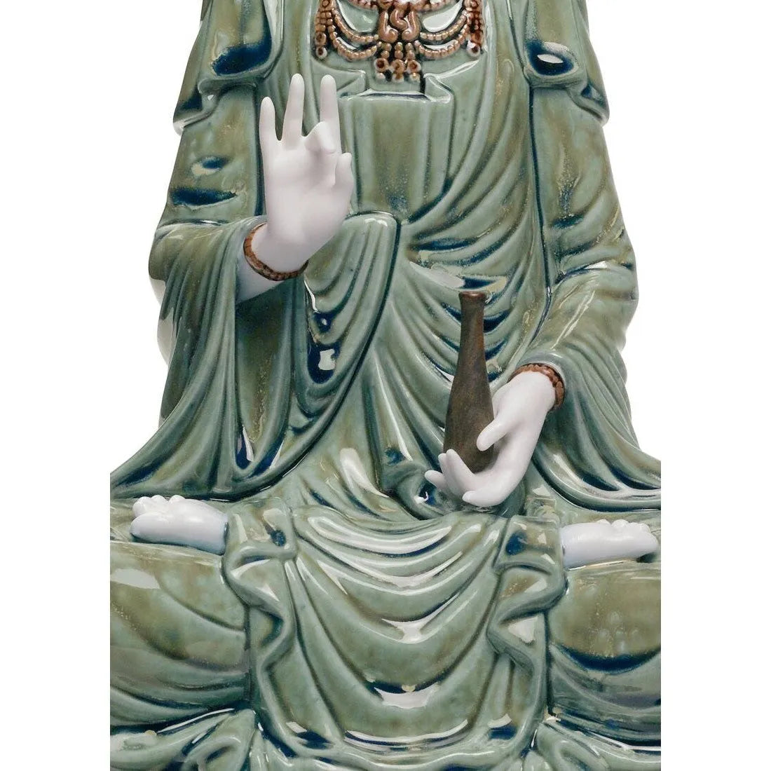 Kwan Yin Figurine - Green (Lladro Special Order)