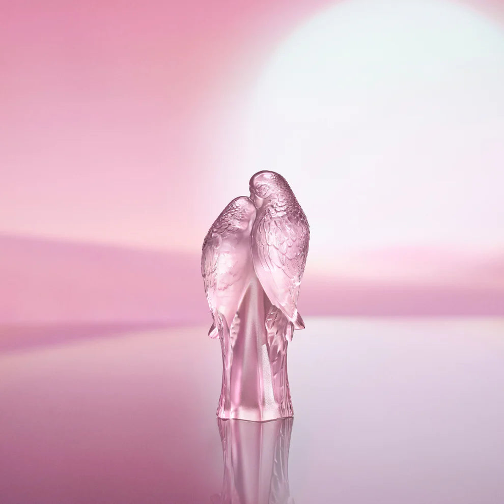 Two Parakeets Figure Pink (Lalique)