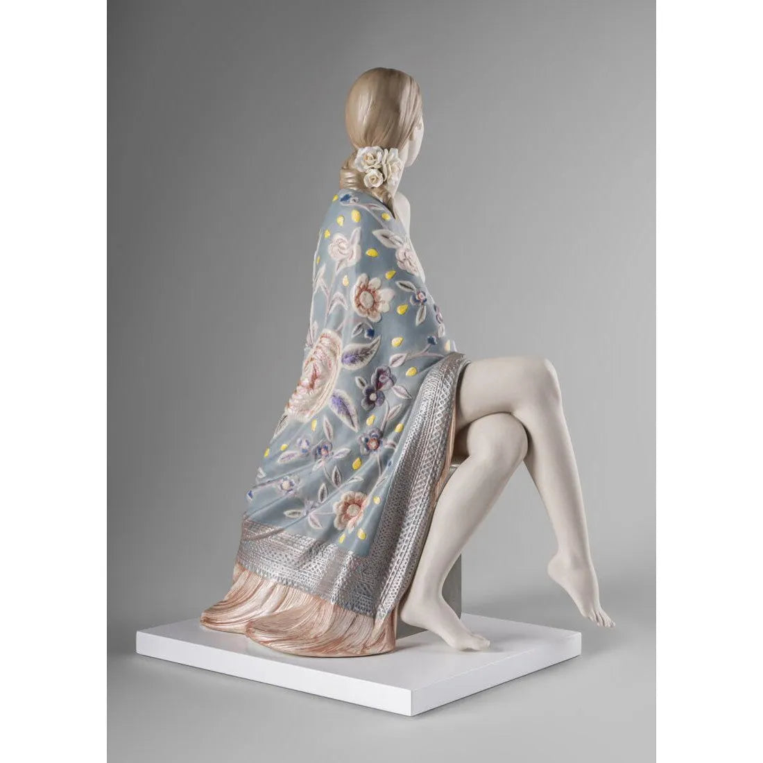 Nude With Shawl - Metallic Sculpture (Lladro Special Order)