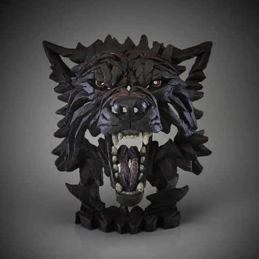 Wolf Bust Sculpture - Fenrir (Edge Sculpture by Matt Buckley)