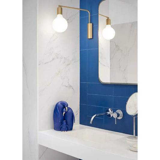 Penguin Family Sculpture (Limited Edition) - Blue And Gold (Lladro Special Order)