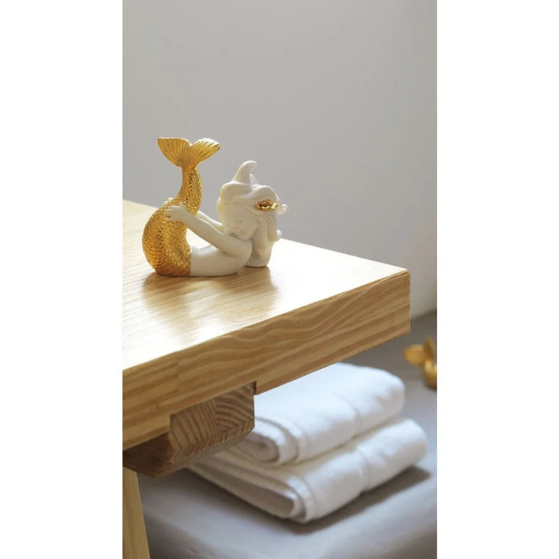 Playing At Sea Mermaid Figurine - Golden Lustre (Lladro Special Order)