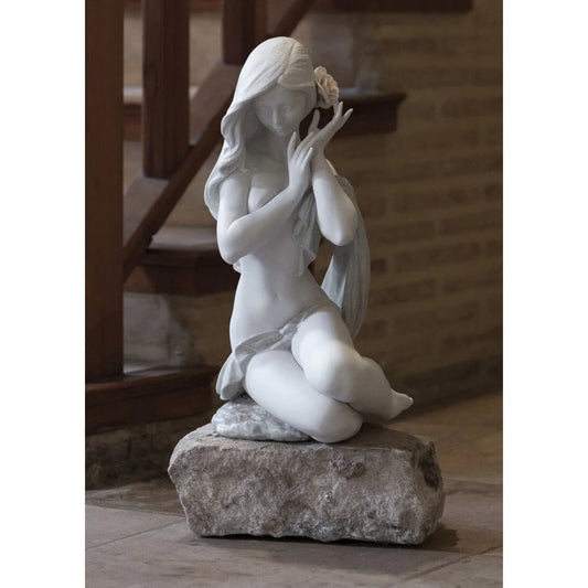 Subtle Moonlight Woman Figurine - White (Limited Edition) (Lladro Special Order)