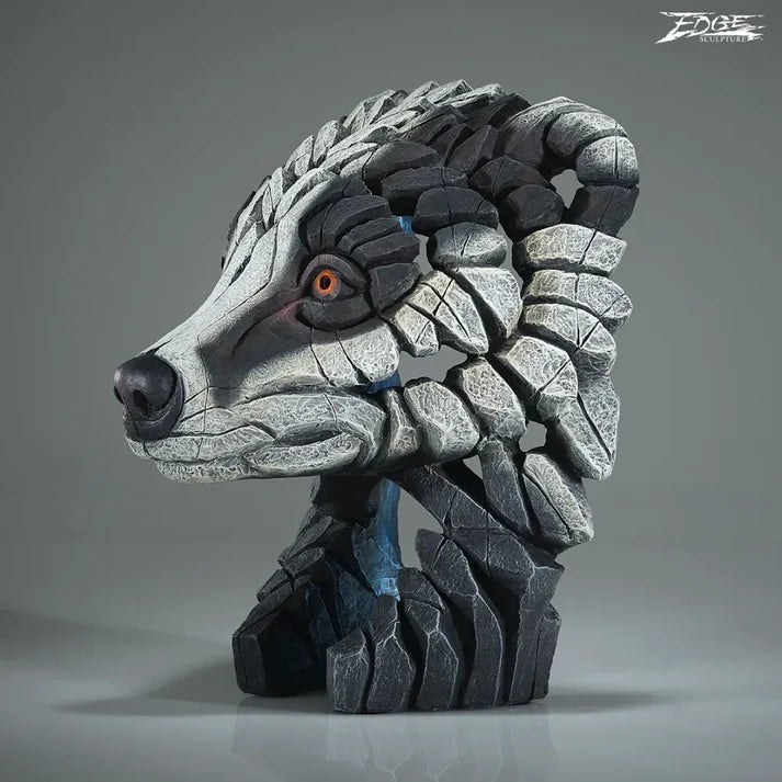 Badger Bust (Edge Sculpture by Matt Buckley)