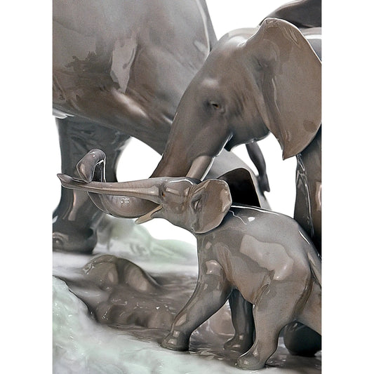 Elephants Walking Figurine (Lladro Special Order)