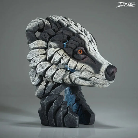 Badger Bust (Edge Sculpture by Matt Buckley)