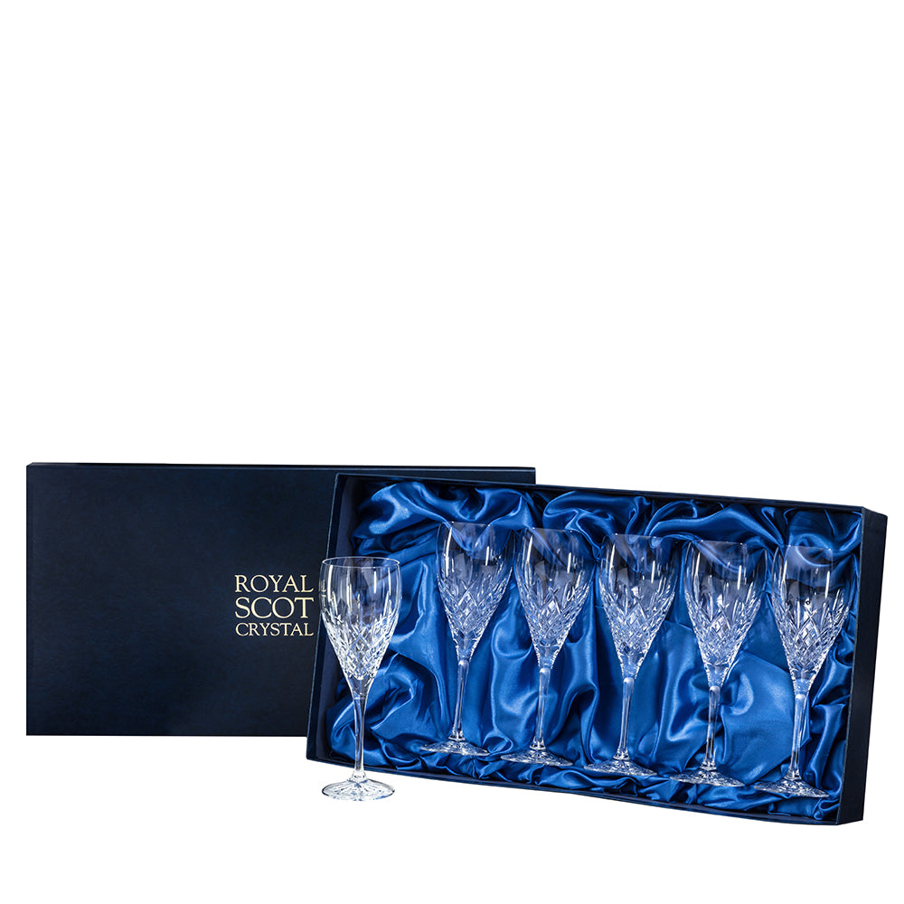 Six Large Wine - London (Royal Scot Crystal)