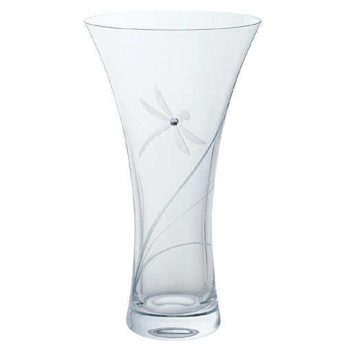 Dragonfly Large Vase (Dartington Crystal)