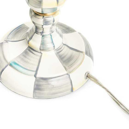 Sterling Check Candlestick Lamp (Mackenzie Childs) - Gallery Gifts Online