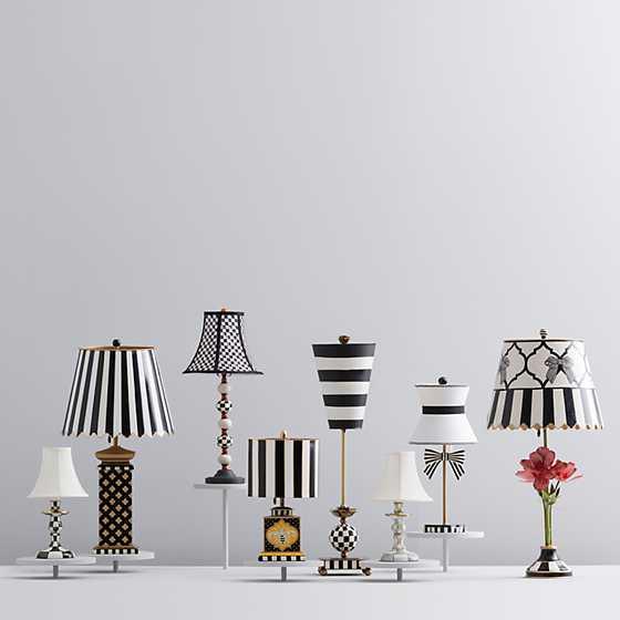 Sterling Check Candlestick Lamp (Mackenzie Childs) - Gallery Gifts Online