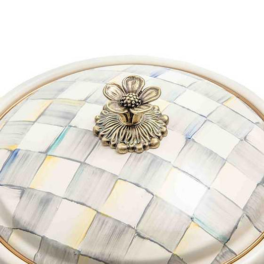 Sterling Check Enamel Casserbole - Medium (Mackenzie Childs) - Gallery Gifts Online