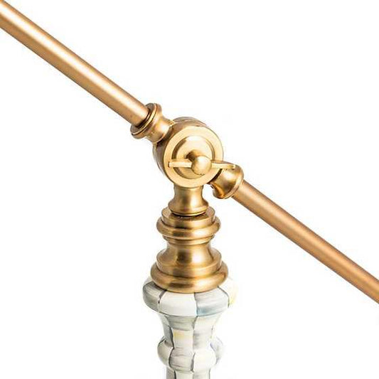 Sterling Check Enamelware Reading Table Lamp (Mackenzie Childs) - Gallery Gifts Online