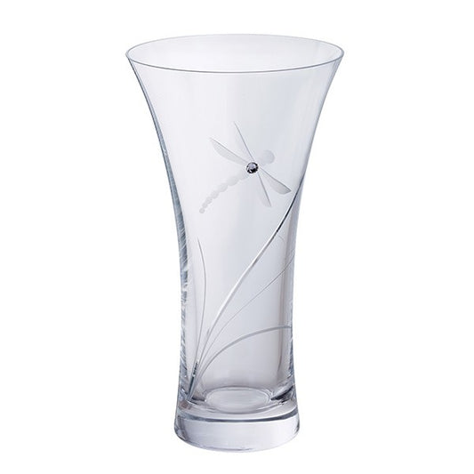 Dragonfly Medium Vase (Dartington Crystal)