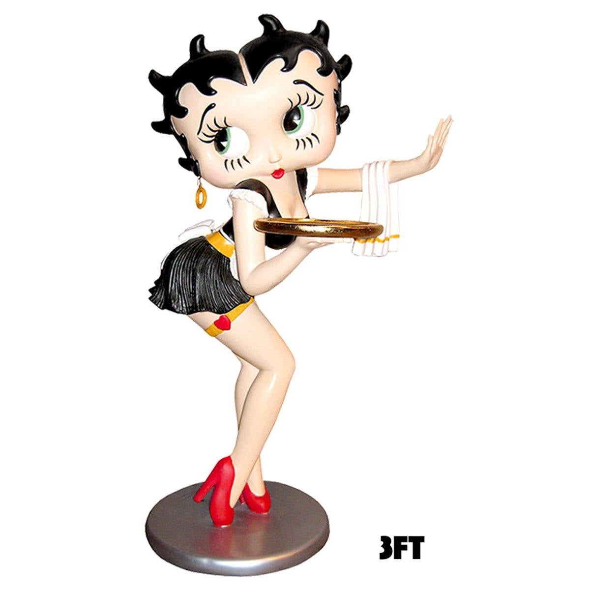 Betty Boop Waitress with Tray 3ft - Gallery Gifts Online