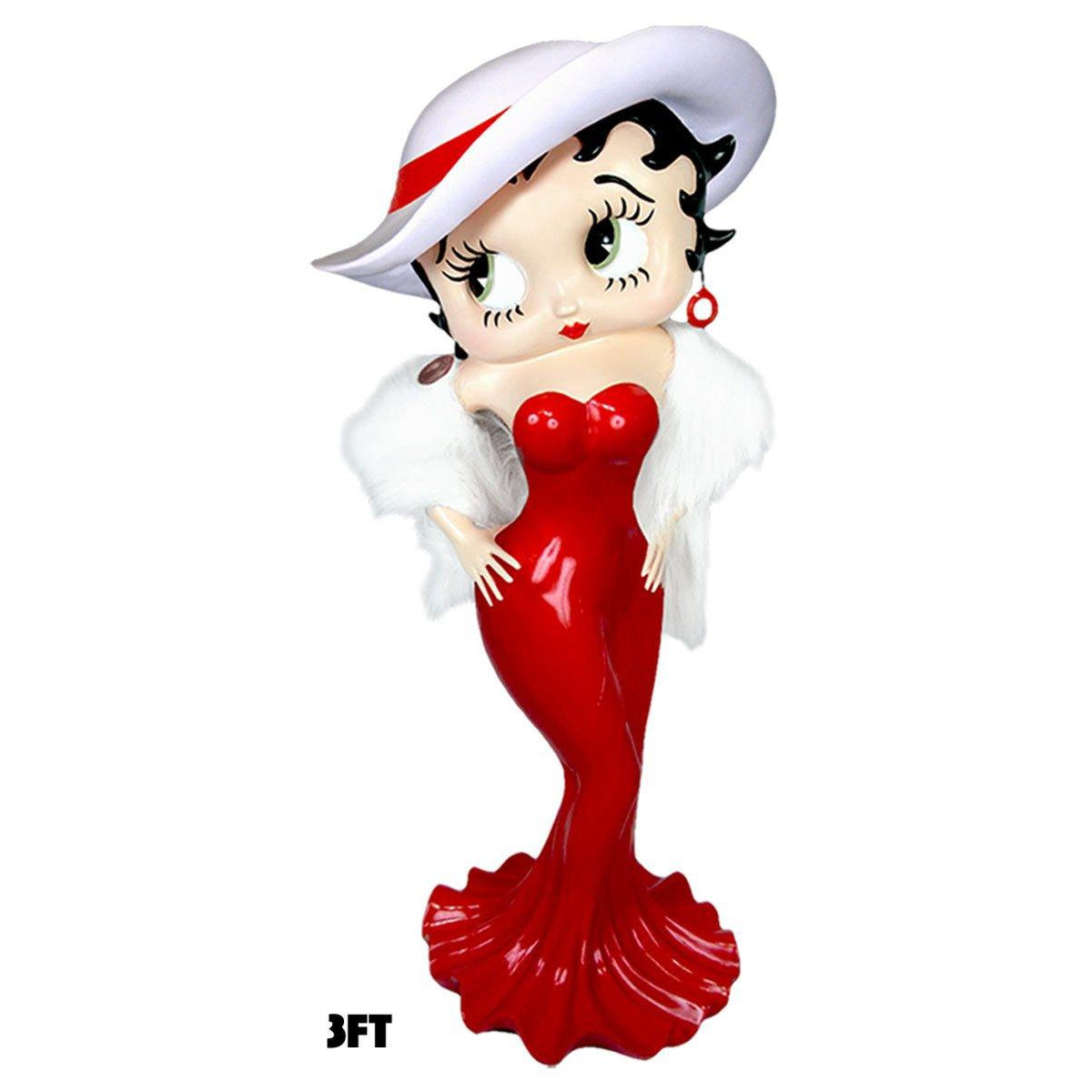 Betty Boop Madam 3ft Red Glitter Dress - Gallery Gifts Online