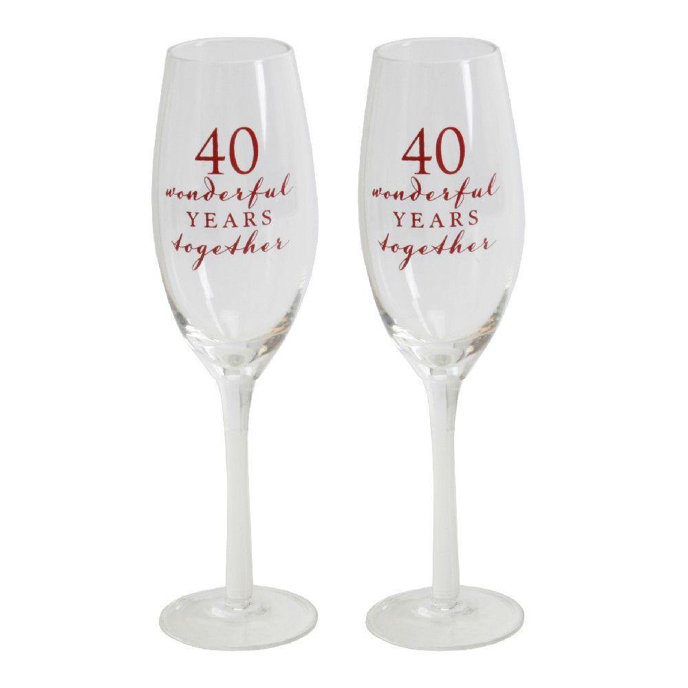 40th Anniversary Flutes (Widdop) - Gallery Gifts Online