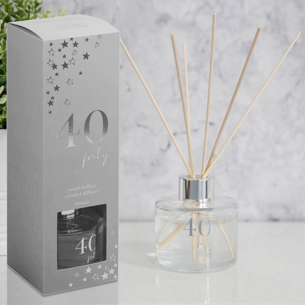 40th Milestone 100ml Reed Diffuser (Widdop) - Gallery Gifts Online