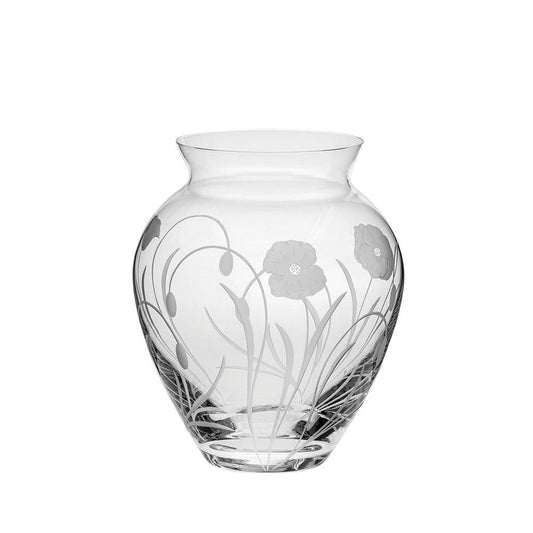 7" Posy Vase - Poppy Field (Royal Scot Crystal) - Gallery Gifts Online 