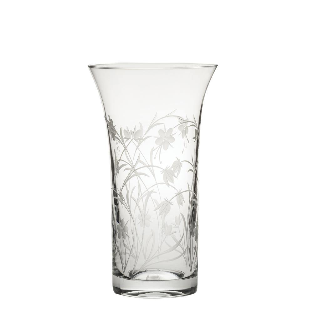 8" Flared Vase - Meadow Flowers (Royal Scot Crystal) - Gallery Gifts Online