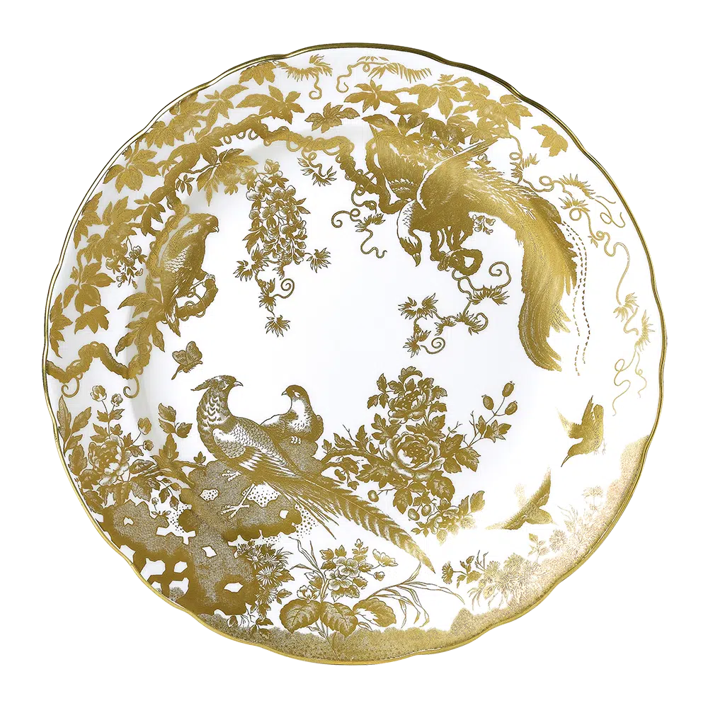Aves Gold - Dinner Plate (Royal Crown Derby)
