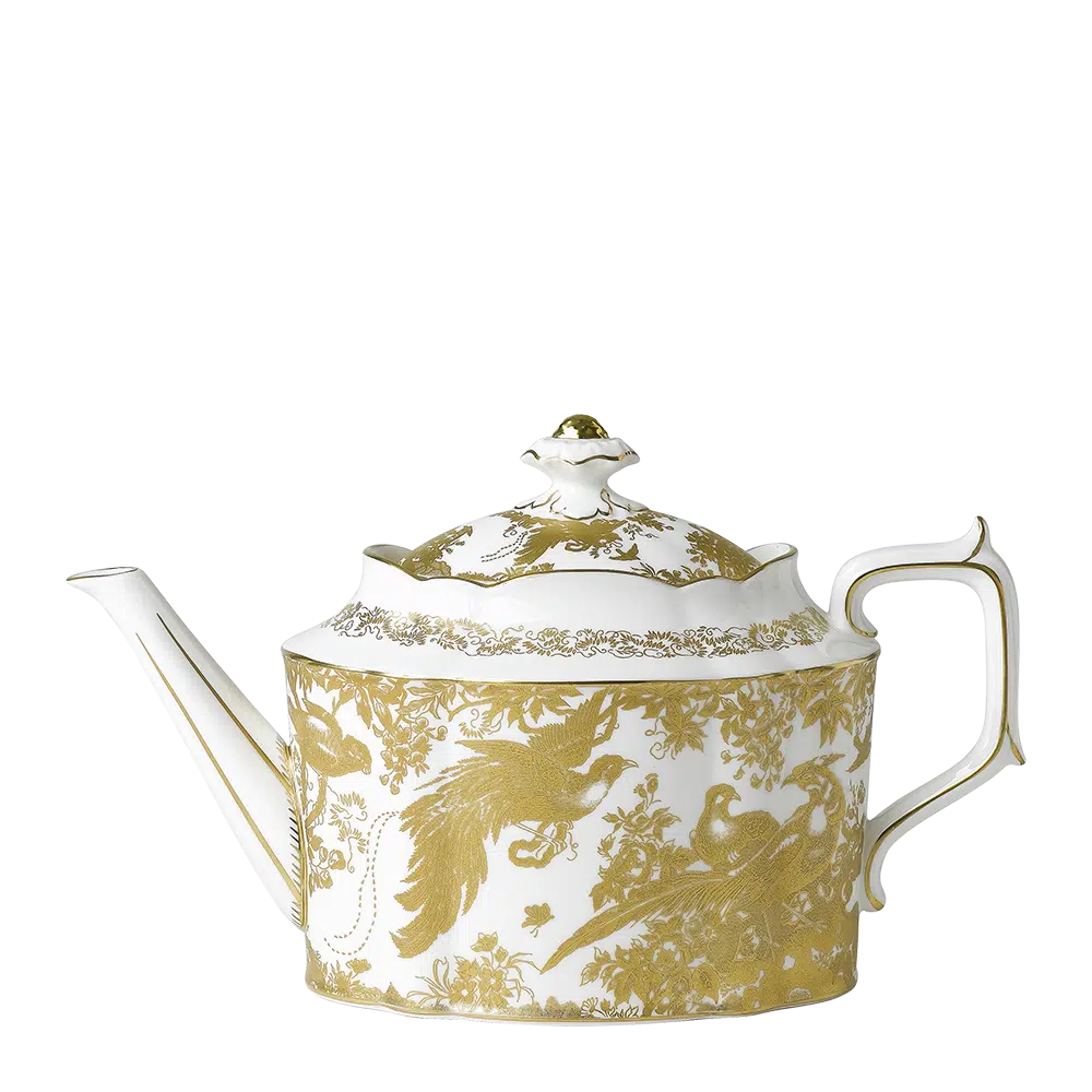 Aves Gold - Tea Pot Large (Royal Crown Derby)