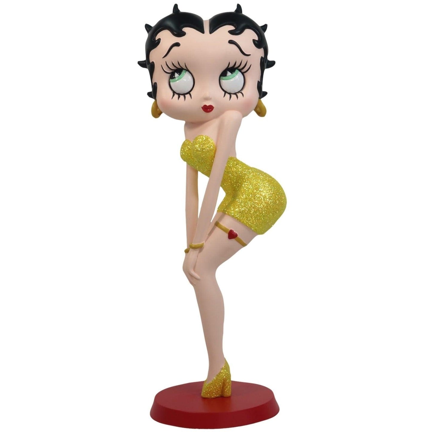 Betty Boop Classic Pose Yellow Glitter Dress (Betty Boop) - Gallery Gifts Online