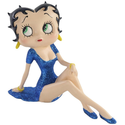 Betty Boop Demure Blue Glitter Dress (Betty Boop) - Gallery Gifts Online 