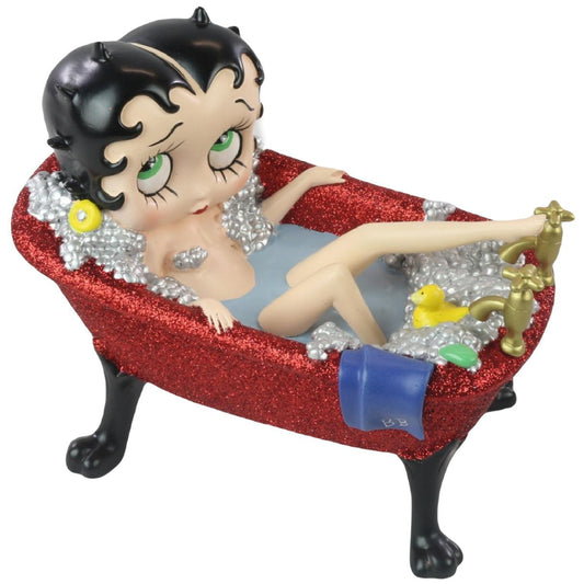 Betty Boop In Red Glitter Bath Tub (Betty Boop) - Gallery Gifts Online 
