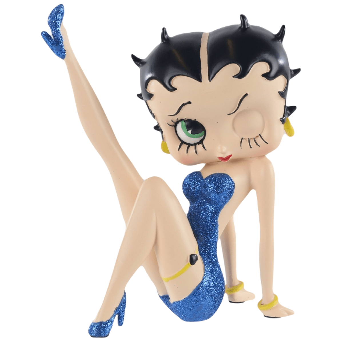 Betty Boop Leg Up Blue Glitter (Betty Boop) - Gallery Gifts Online 