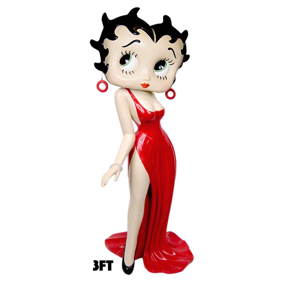 Betty Boop Red Dress 3ft (Betty Boop) - Gallery Gifts Online