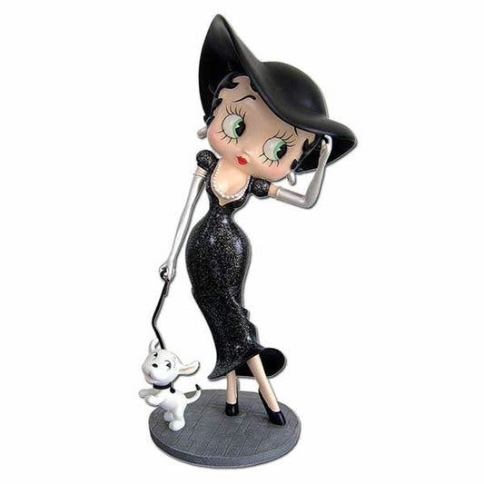 Betty Boop Walking Pudgy (Black Glitter) (Betty Boop) - Gallery Gifts Online 