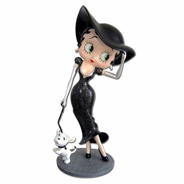 Betty Boop Walking Pudgy (Black Glitter) (Betty Boop) - Gallery Gifts Online