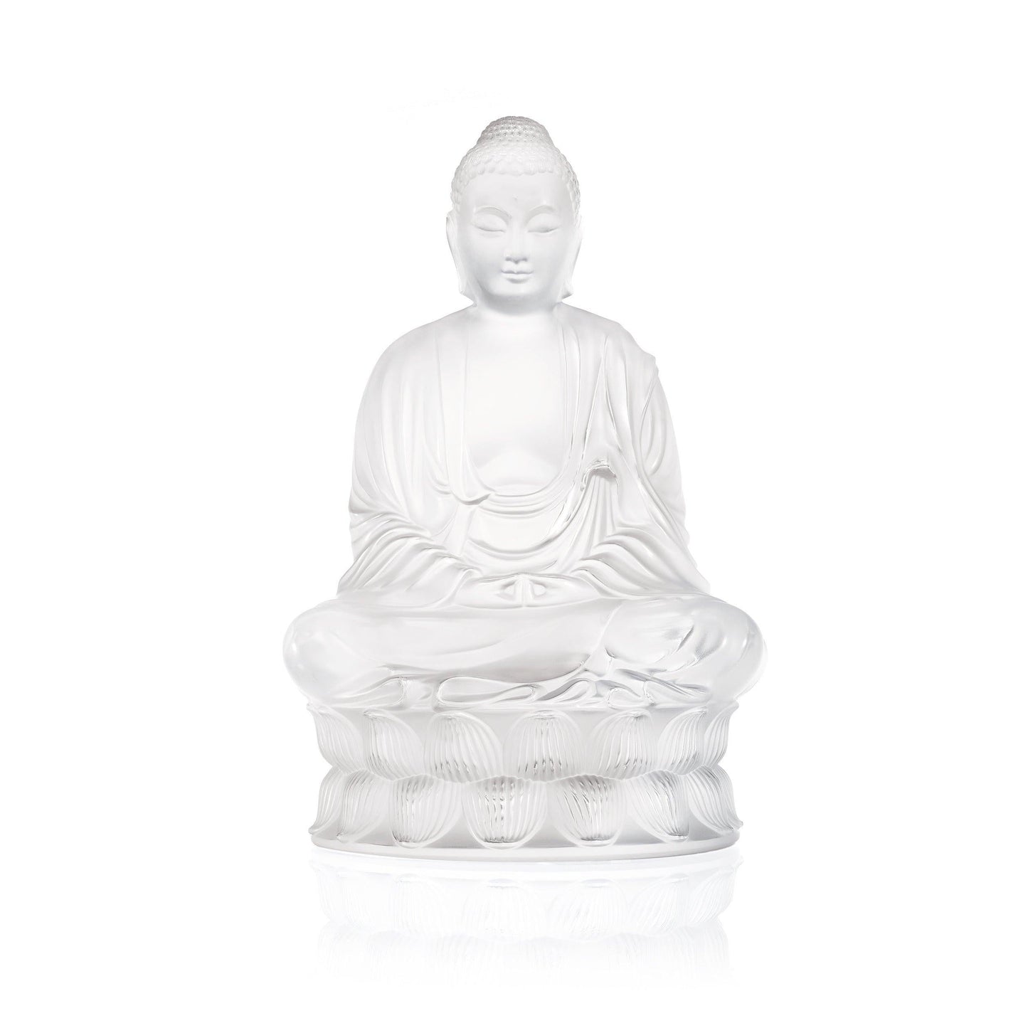 Buddha Figure Clear Small (Lalique) - Gallery Gifts Online