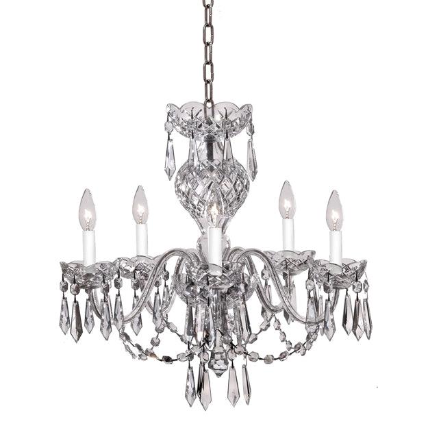 Comeragh 5 Arm Chandelier (Waterford Crystal) - Gallery Gifts Online