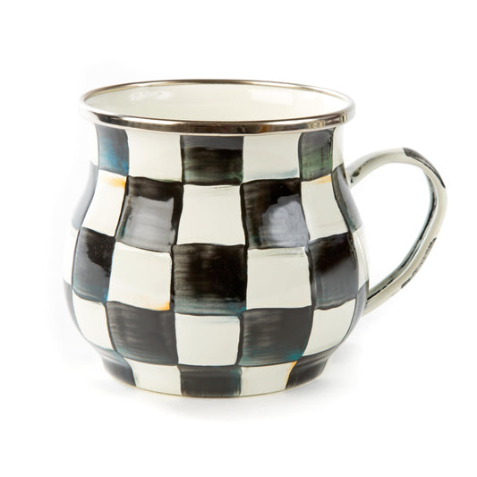 Courtly Check Enamel Mug (Mackenzie Childs) - Gallery Gifts Online 