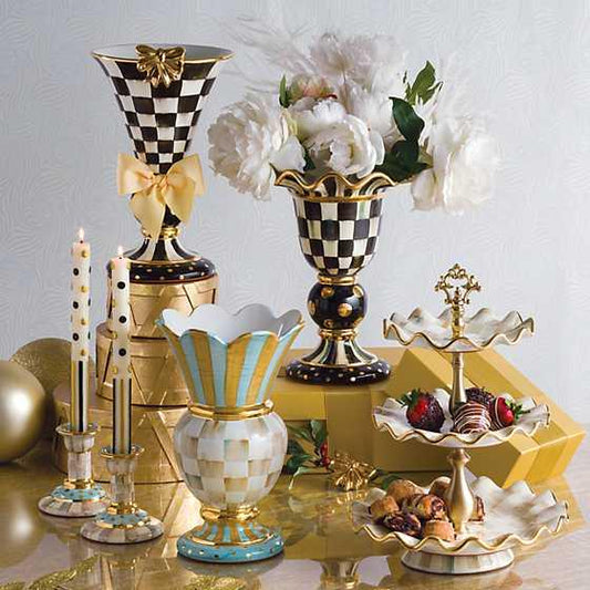 Courtly Check Stately Vase - Gallery Gifts Online