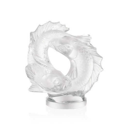 Double Fish Figure Medium Size (Lalique) - Gallery Gifts Online 