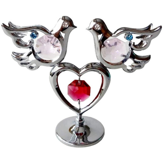 Doves & Heart (Crystal World) - Gallery Gifts Online 