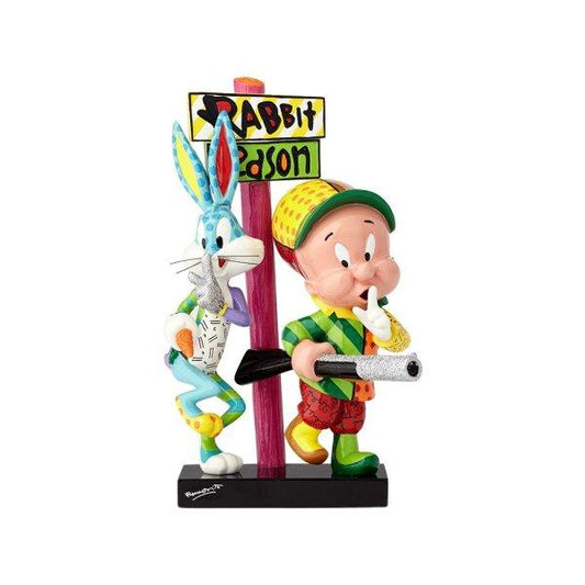 Elmer Fudd and Bugs Bunny Figurine (Looney Tunes by Romero Britto) - Gallery Gifts Online 
