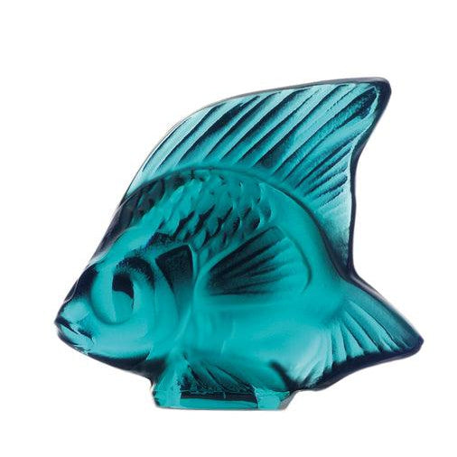 Fish Figure Turquoise (Lalique) - Gallery Gifts Online