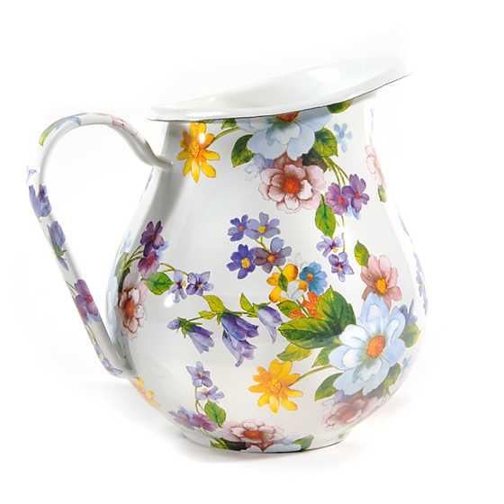 Flower Market Pitcher - White (Mackenzie Childs) - Gallery Gifts Online