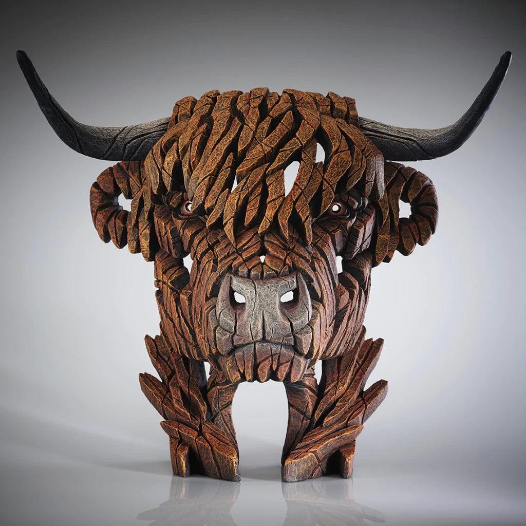 Highland Cow Bust Sculpture (Edge Sculpture by Matt Buckley) - Gallery Gifts Online