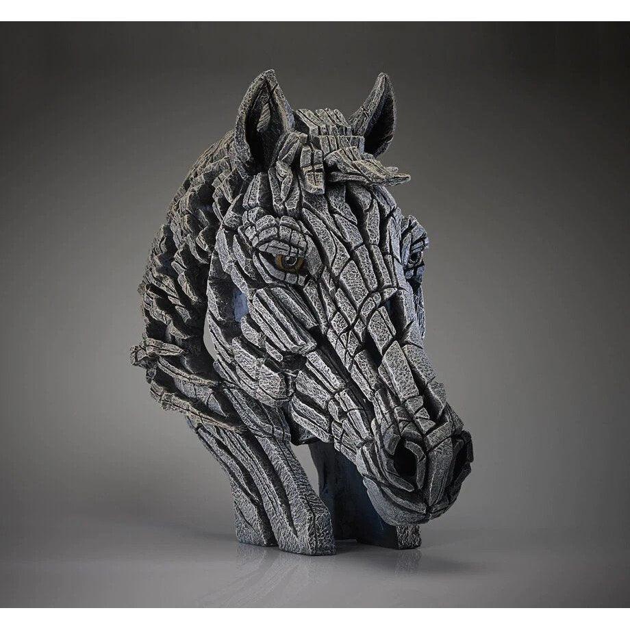 Horse Bust White Sculpture (Edge Sculpture by Matt Buckley) - Gallery Gifts Online