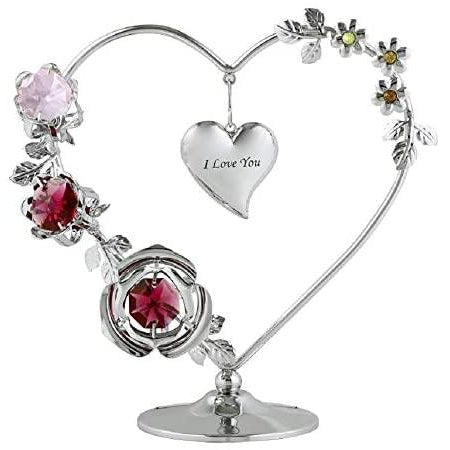 I Love You Heart Wreath (Crystal World) - Gallery Gifts Online