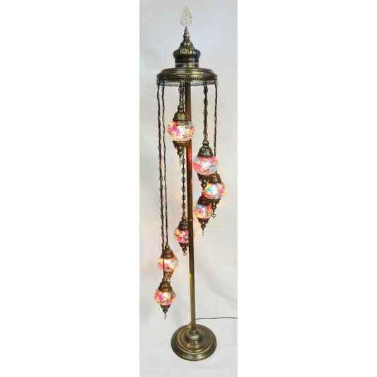 Large Floor Standing Cascade Lamp - Mixed (Crystal World) - Gallery Gifts Online 