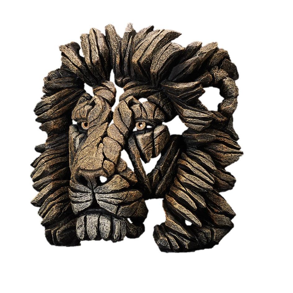 Lion Bust Savannah Sculpture (Edge Sculpture by Matt Buckley) - Gallery Gifts Online