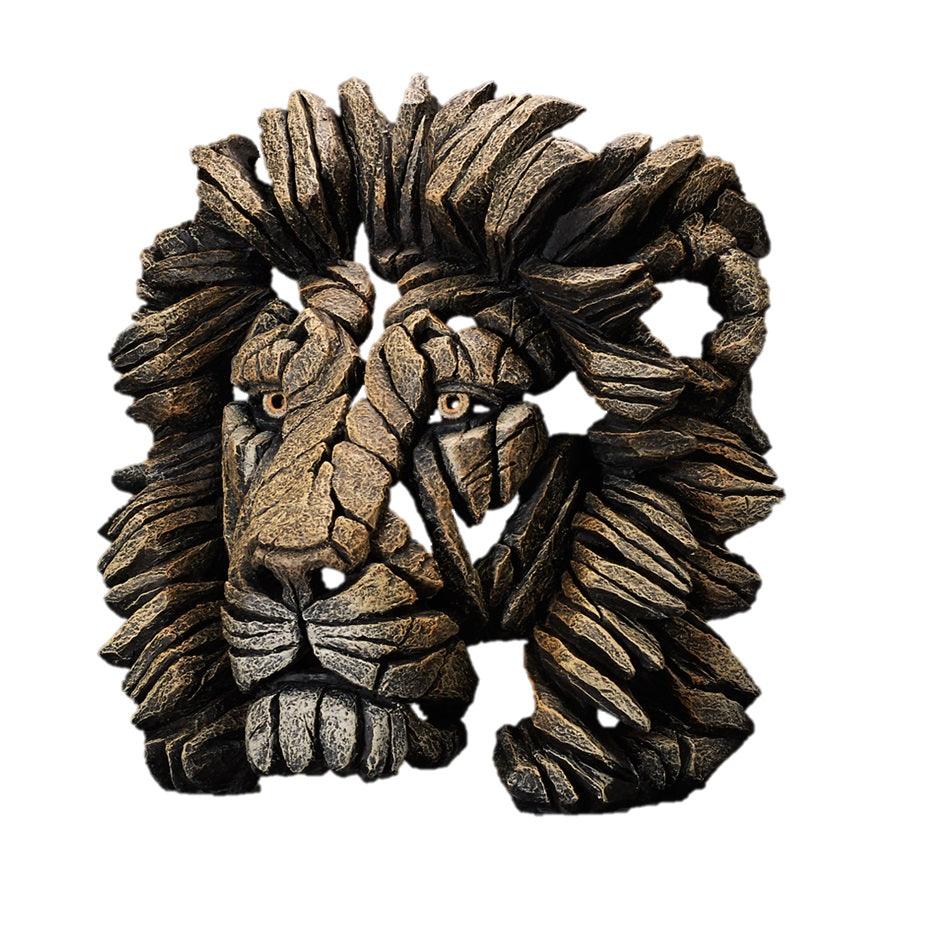 Lion Bust Savannah Sculpture (Edge Sculpture by Matt Buckley) - Gallery Gifts Online 
