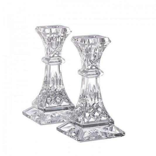 Lismore Candlestick Pair (15cm) (Waterford Crystal) - Gallery Gifts Online 