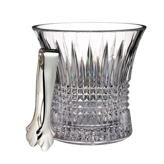 Lismore Diamond Ice Bucket With Tongs (Waterford Crystal) - Gallery Gifts Online 